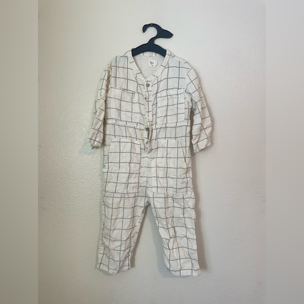 Nico Nico White and Gray Checkered Bodysuit